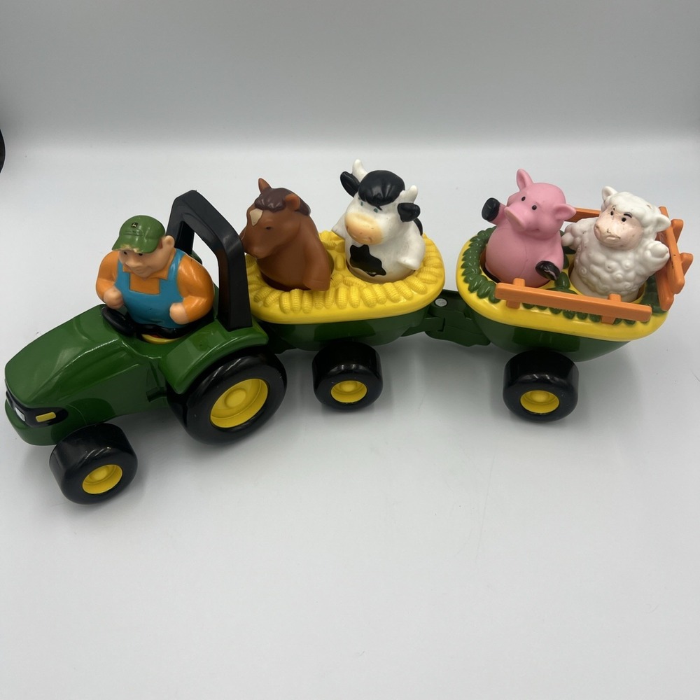 Tomy Ertl John Deere Farm Animal Tractor Hayride‎ Sounds Complete Set 6 piece